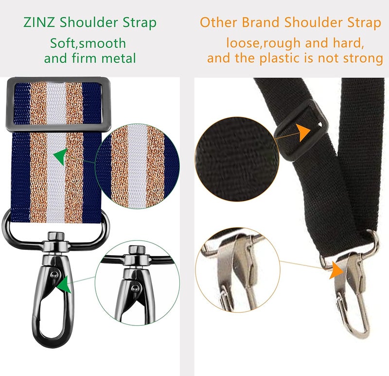 ZINZ Shoulder Strap 58" Ultra-Thick Fixed Padded and Adjustable Buckles Crossbody Strap for Briefcase Laptop Bag Luggage - Image 3
